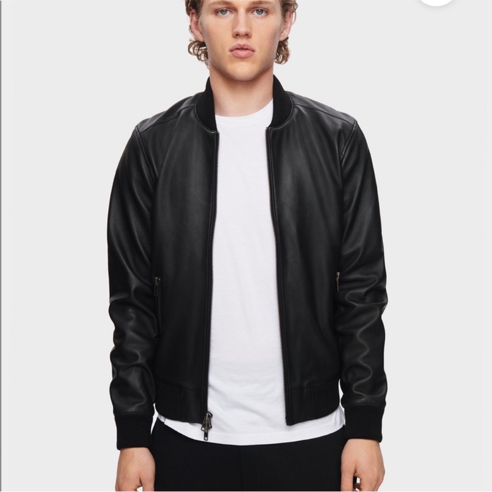 All Saints Niko Leather Bomber Jacket